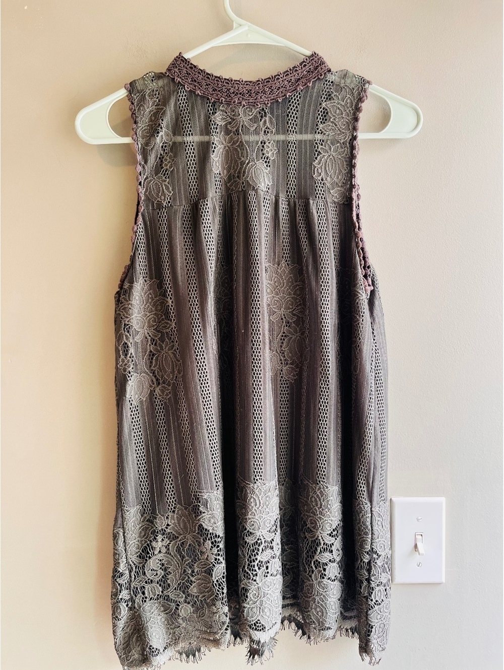 Miss Chievous Grey Victorian Style Blouse Medium